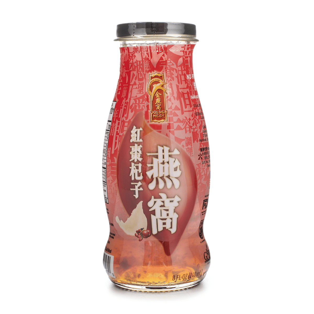 Golden Nest Bird's Nest Drink, Red Dates and Goji Berries 8 oz*12 pack