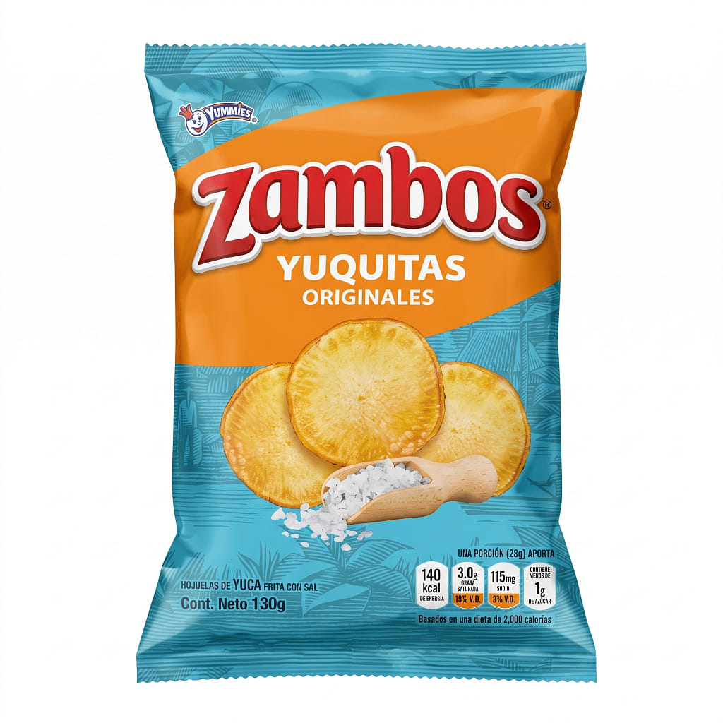 Zambos Chips de Mandioca com Sal 4.58 oz