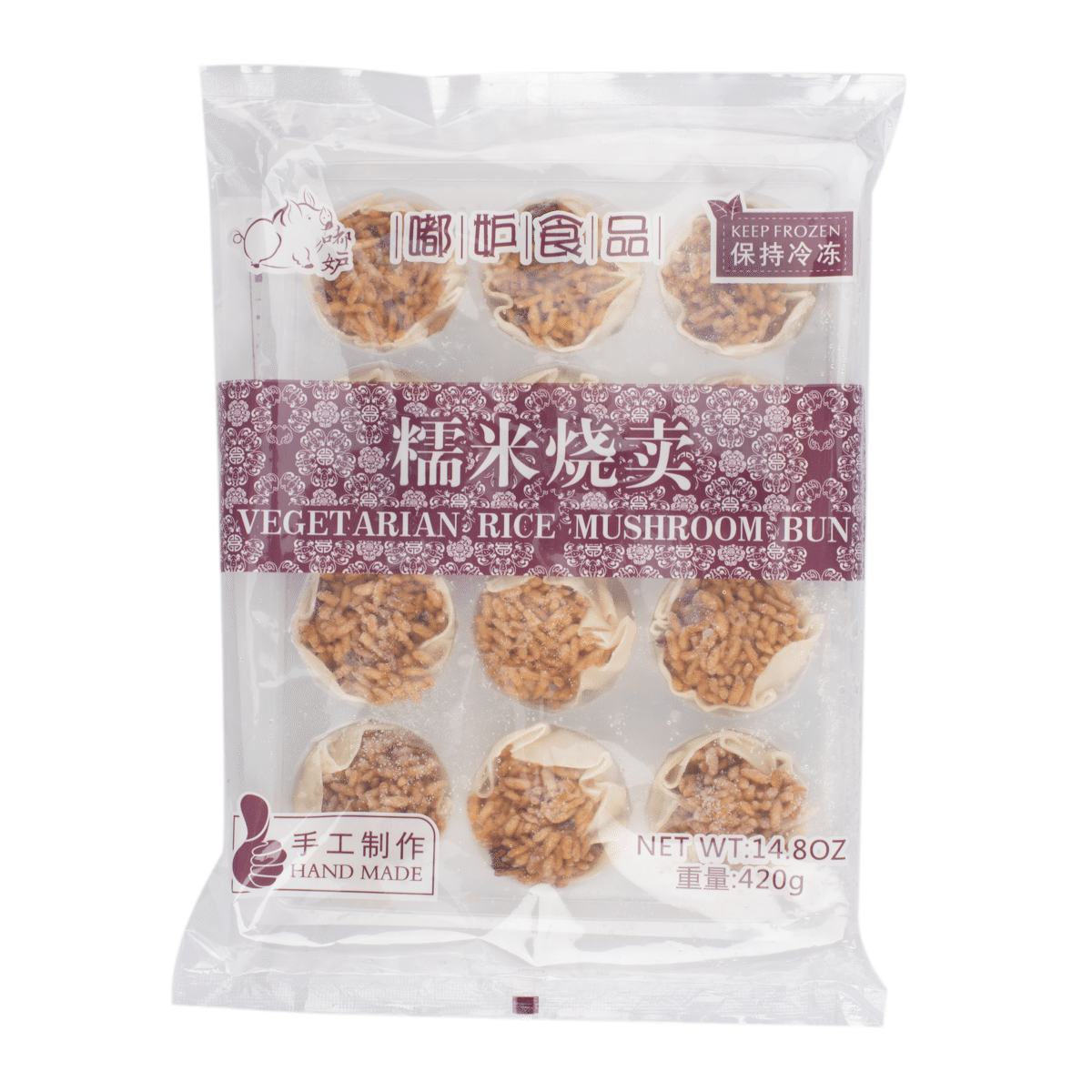 Duoduo ขนมจีบข้าวเหนียวแฮนด์เมด แช่แข็ง 12 ชิ้น 420 กรัม
