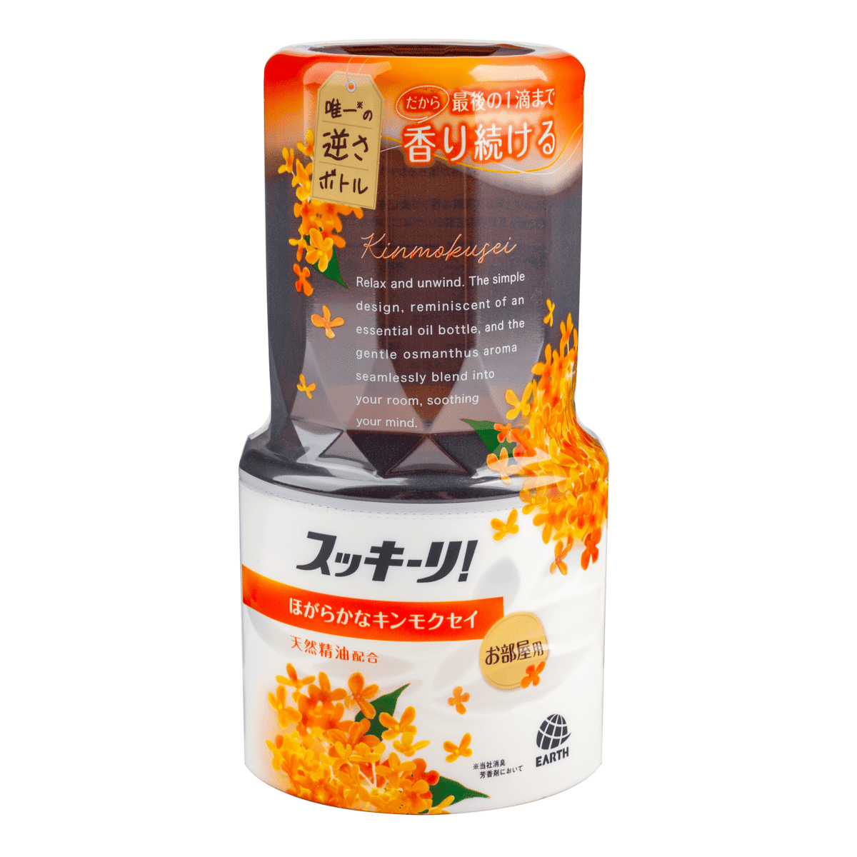 Earth Sukki-ri! น้ำหอมปรับอากาศและขจัดกลิ่นในห้อง กลิ่นคินโมคุเซอิสดใสร่าเริง 400 มิลลิลิตร