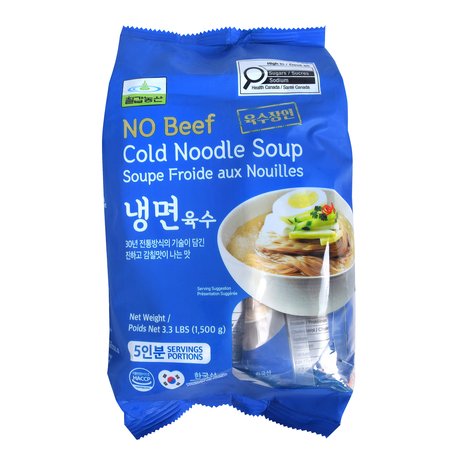 칠갑 NO BEEF 냉면 육수 300 그램*5 팩