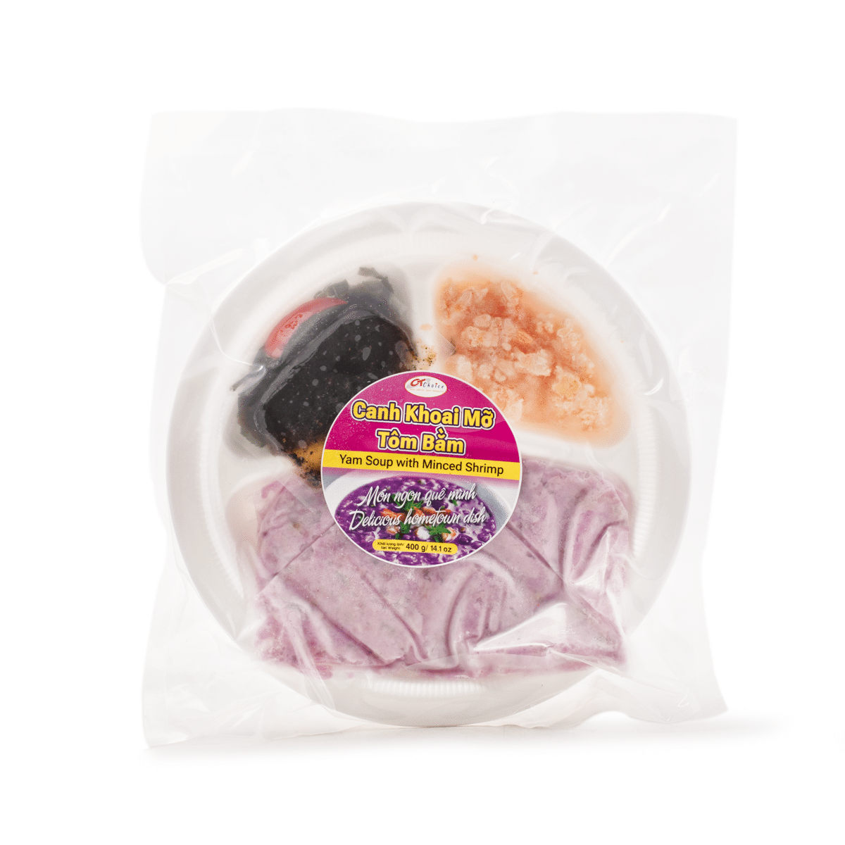 Set Canh Khoai Mỡ Tím Tôm Bằm Đông Lạnh 500 g