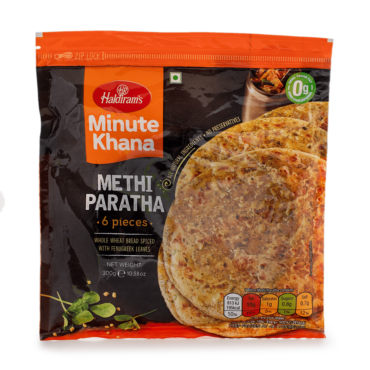 Haldiram's Methi Paratha Frozen 300 g