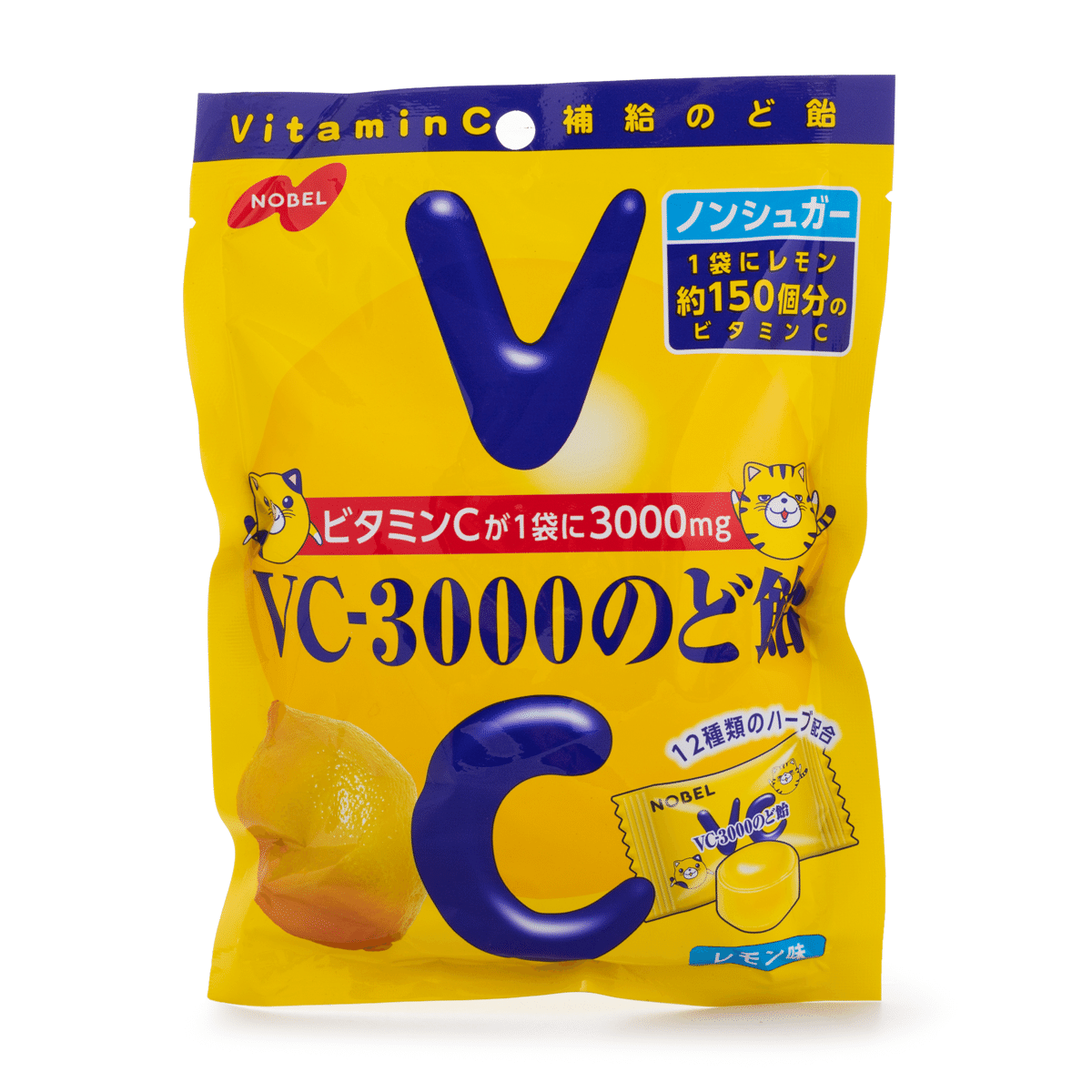 노벨 VC-3000 레몬맛 목캔디 90 그램