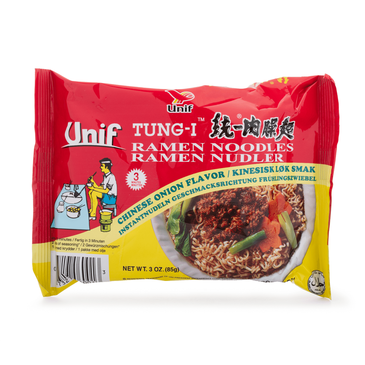 Unif Tung-I Ramen Noodles, Chinese Onion Flavor 85 g*90 pack