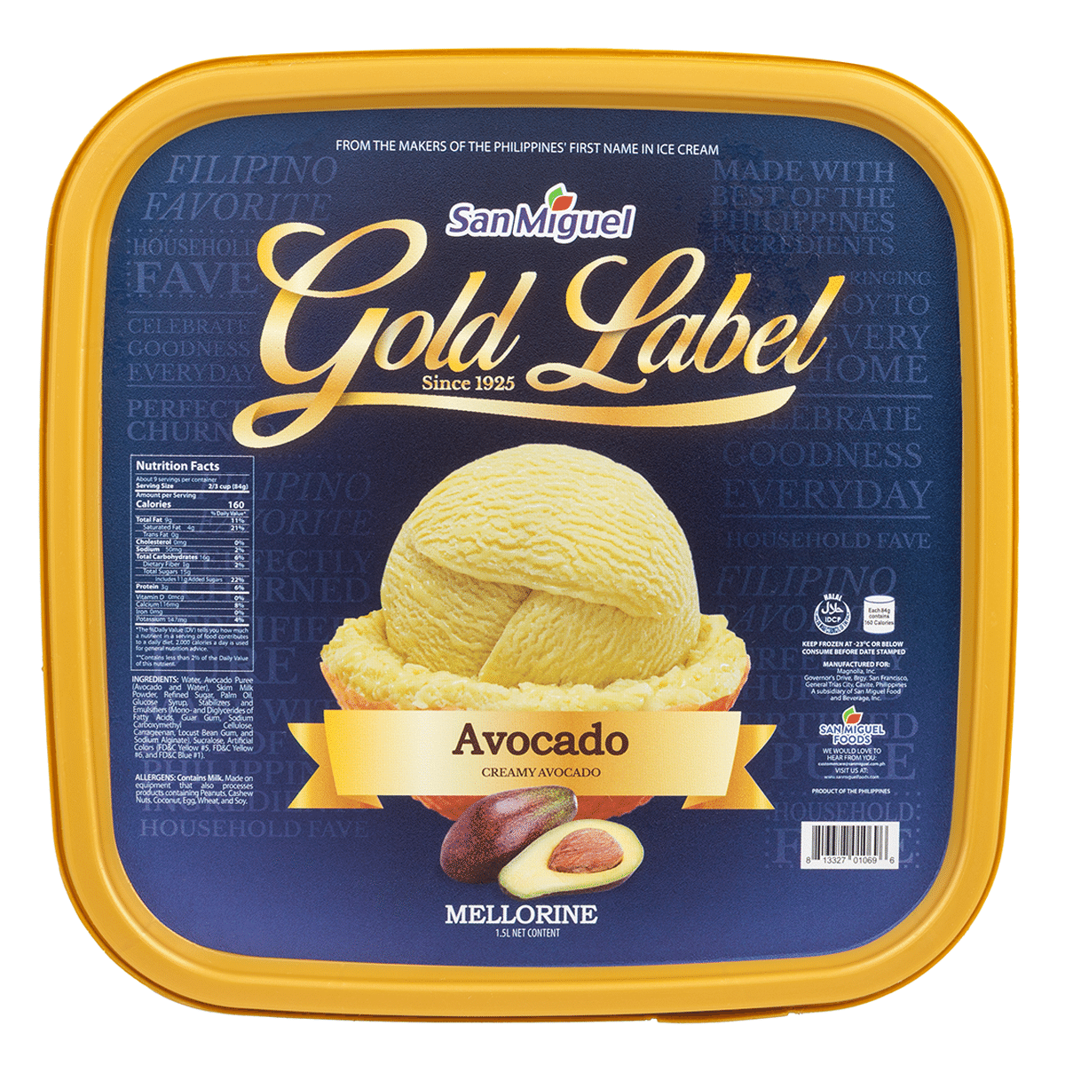 San Miguel Gold Label Avocado Ice Cream 50.72 oz