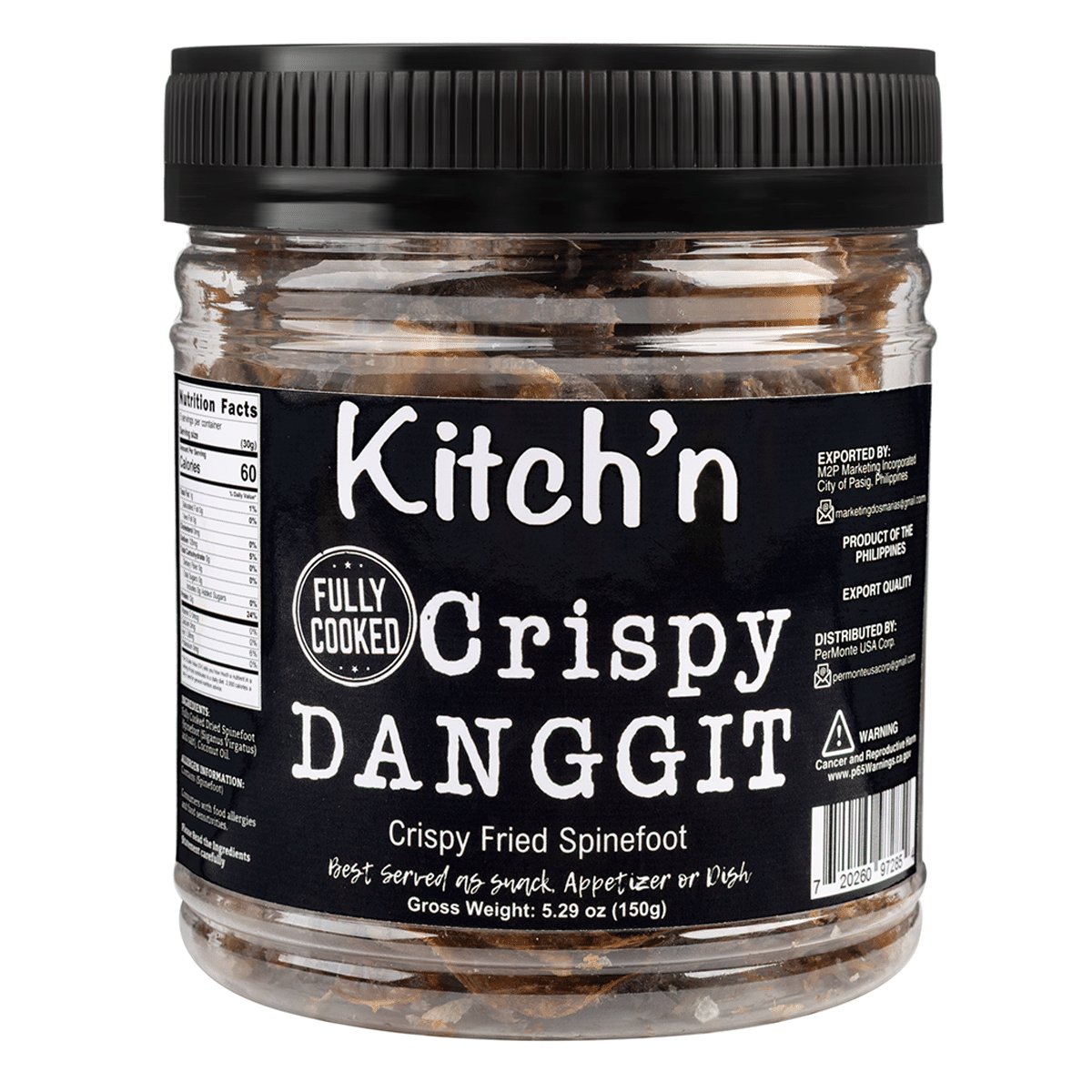 Kitch'n Crispy Fried Danggit (Spine-foot) Fully Cooked 150 g