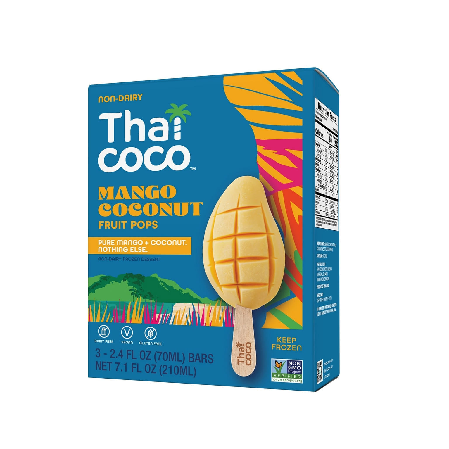 Thai Coco Mango Coconut Fruit Pop 3PC 7.1 oz
