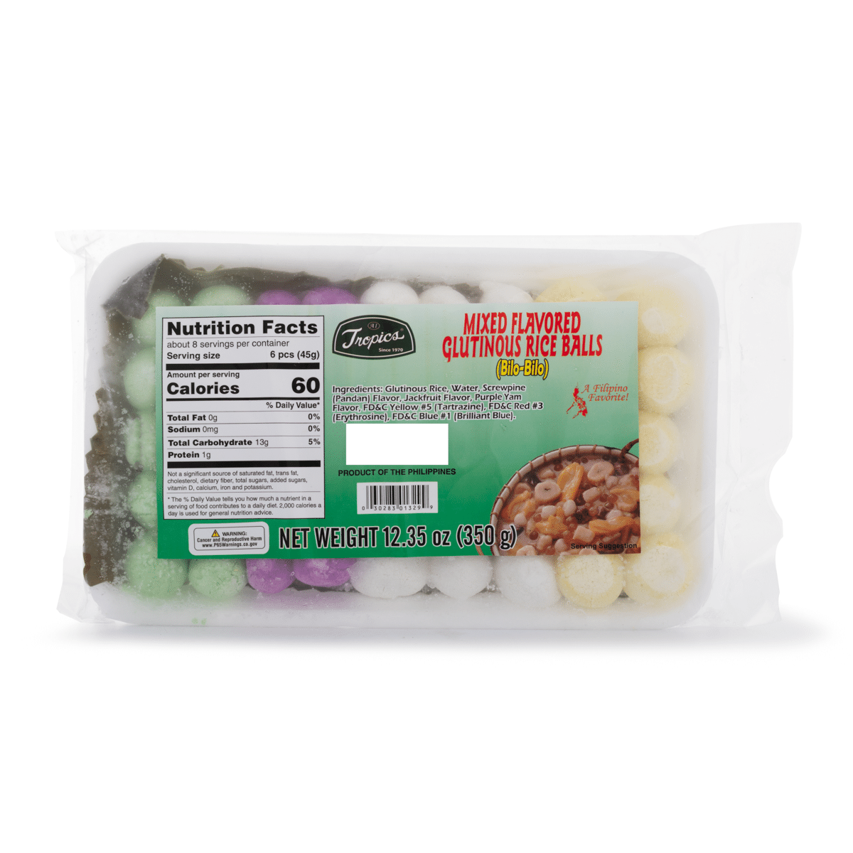 Tropics Rice Bilo Bilo Mixed Flavor, Frozen 12.33 oz