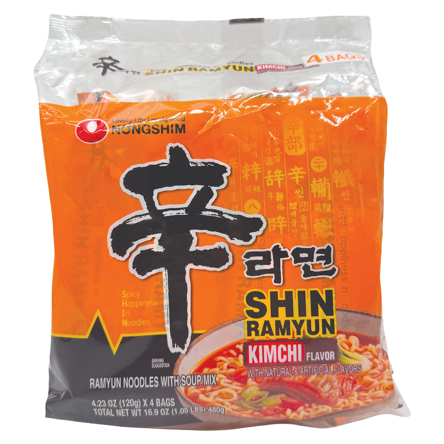 NONGSHIM SHIN RAMEN KIMCHI FLAVOR 120 g*4 pack