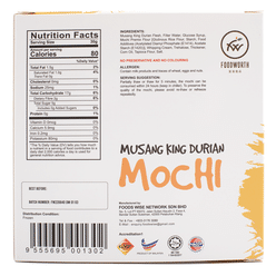 FOODWORTH Musang King Durian Mochi 4PC 120 그램