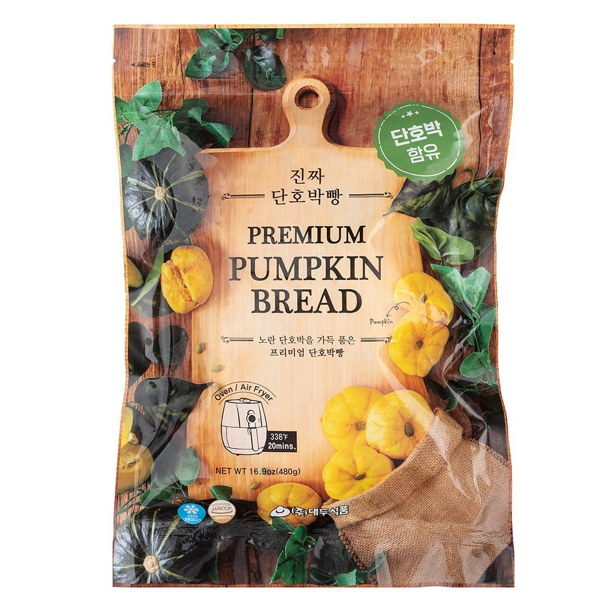 DAEDOO Real Pumpkin Bread, Frozen 480 g