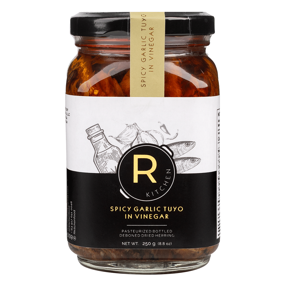 RKitchen Spicy Garlic in Vinegar Tuyo Gourmet Bottle 250 그램