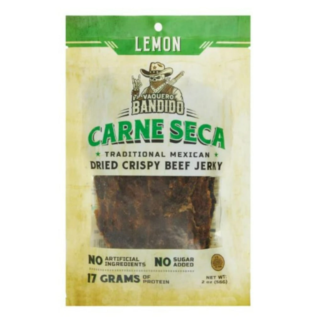 Vaquero Bandido Carne Seca Crocante Sabor Limão 2 oz