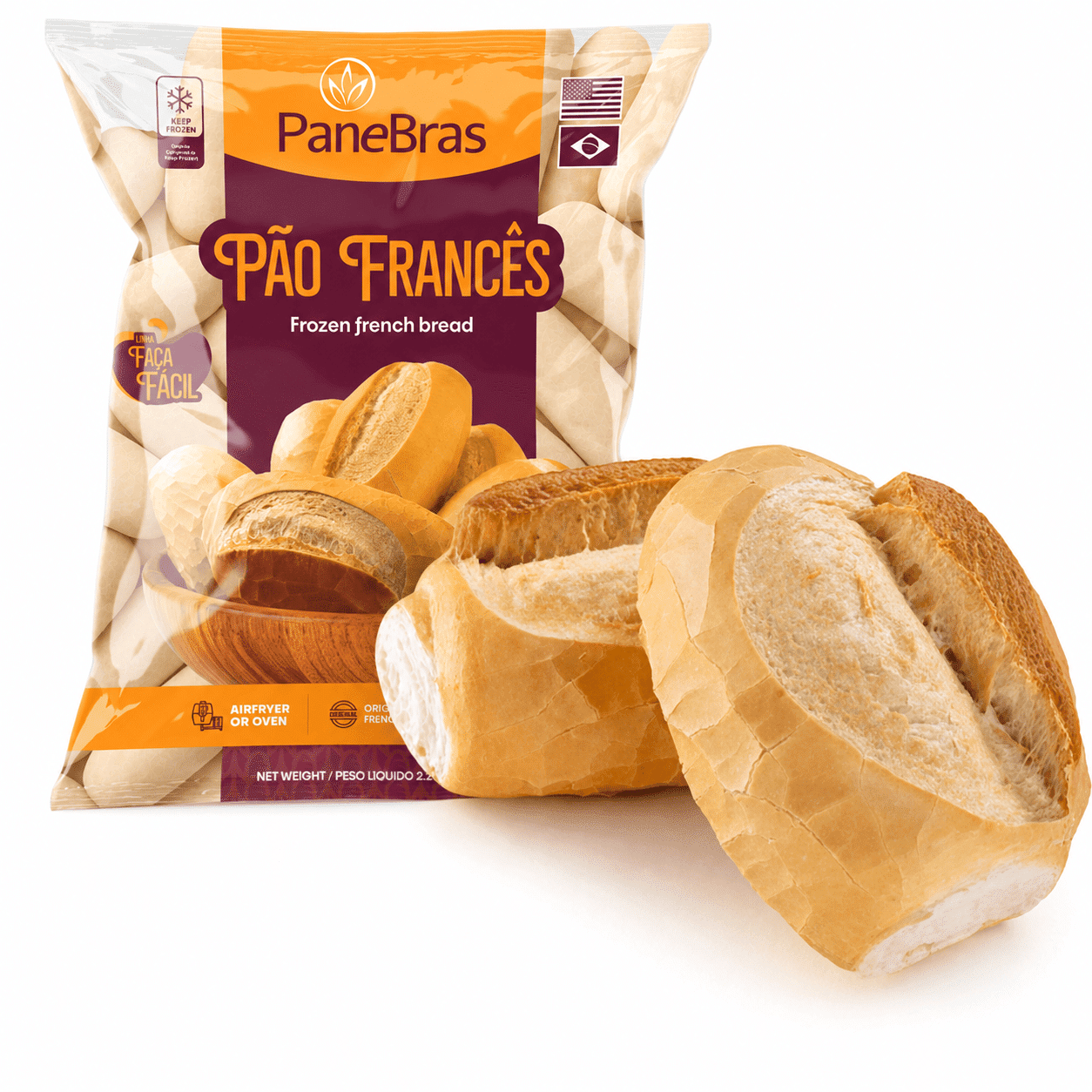 PaneBras Frozen Brazilian French Bread 2.2 lb