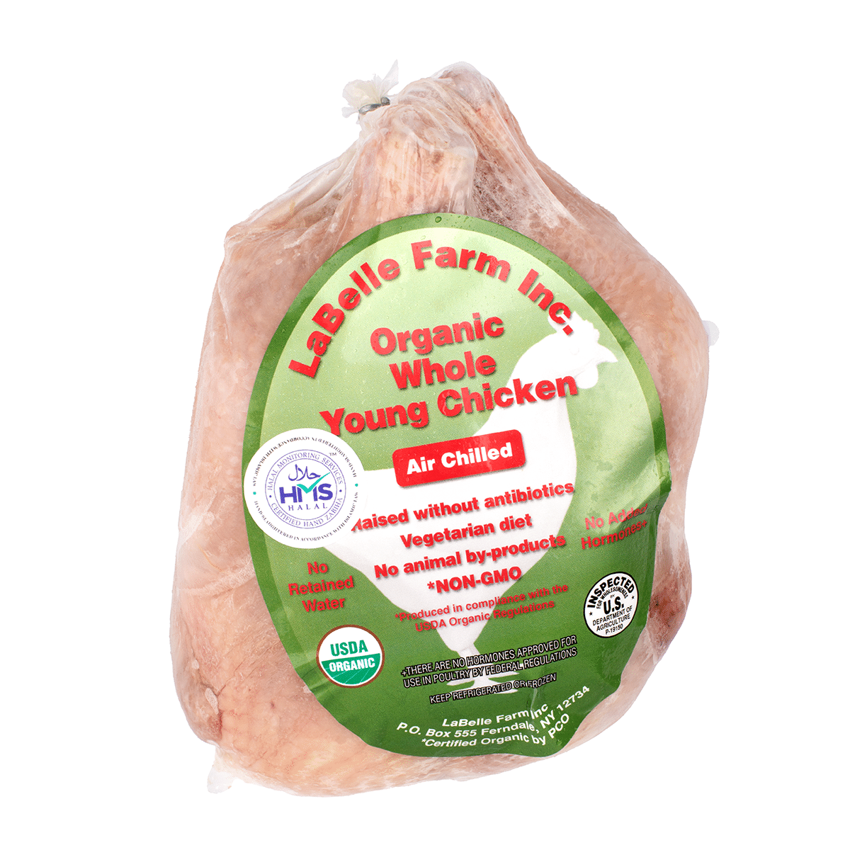 Gà Nguyên Con Hữu Cơ Lạnh Khô LaBelle, Đông Lạnh 2.75-3 lb