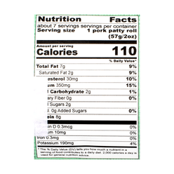 Long Phung Cooked Garlic Pepper Pork Patty Roll 14 oz