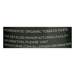 Bionaturae 100% Organic Tomato Paste, No Salt Added 7 oz