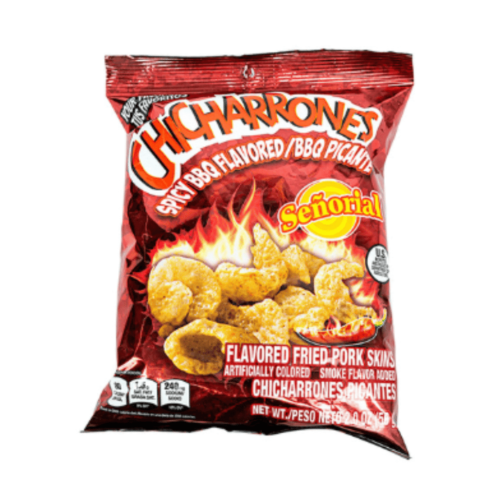 Senorial Chicharrones sabor churrasco picante 2 oz