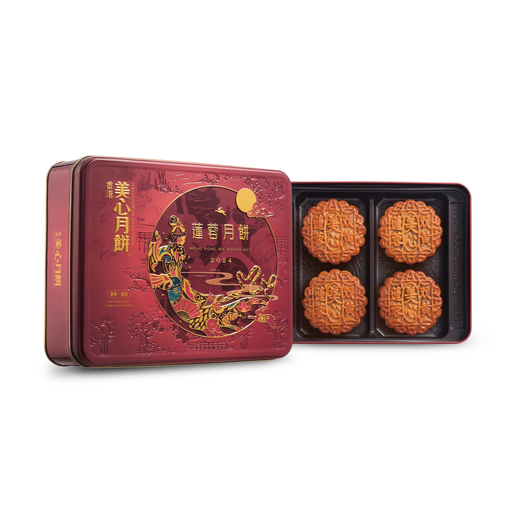 香港美心双黄莲蓉月饼4个740 克- Weee!