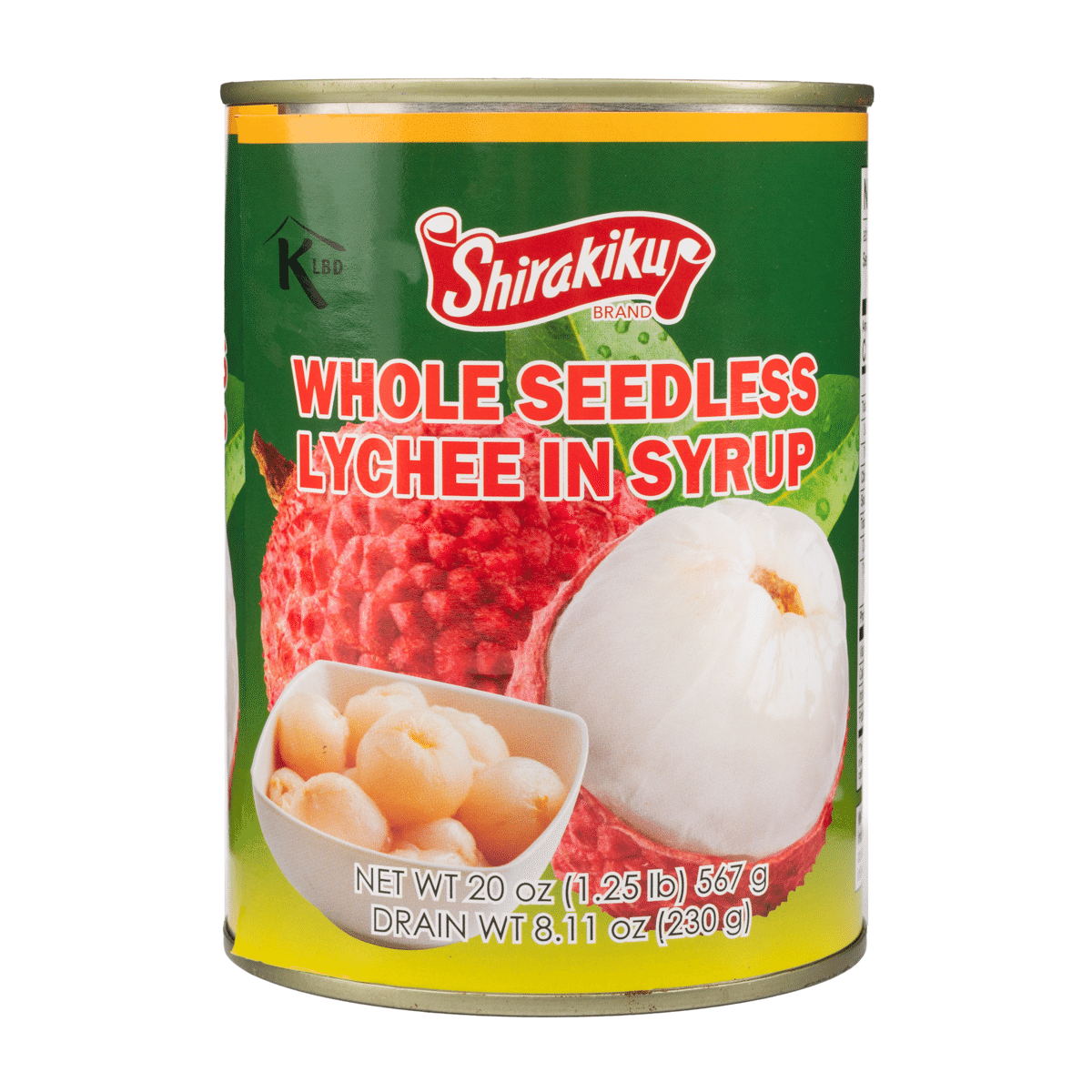 Shirakiku Lychee Seedless Whole Can 20 oz