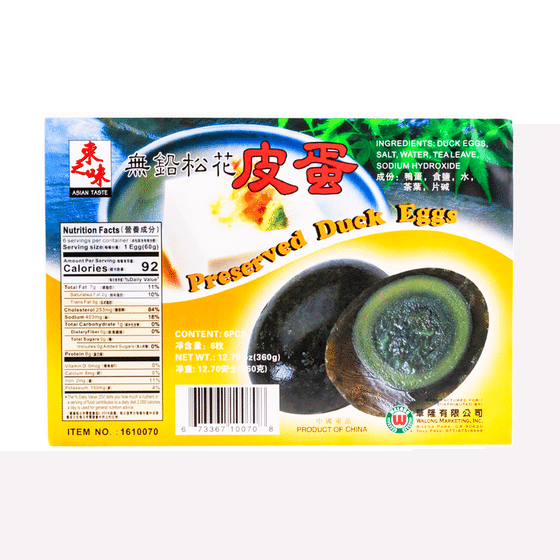 weee_dairy_Trứng Vịt Bắc Thảo Asian Taste 6 quả 2.12 oz*6 cái