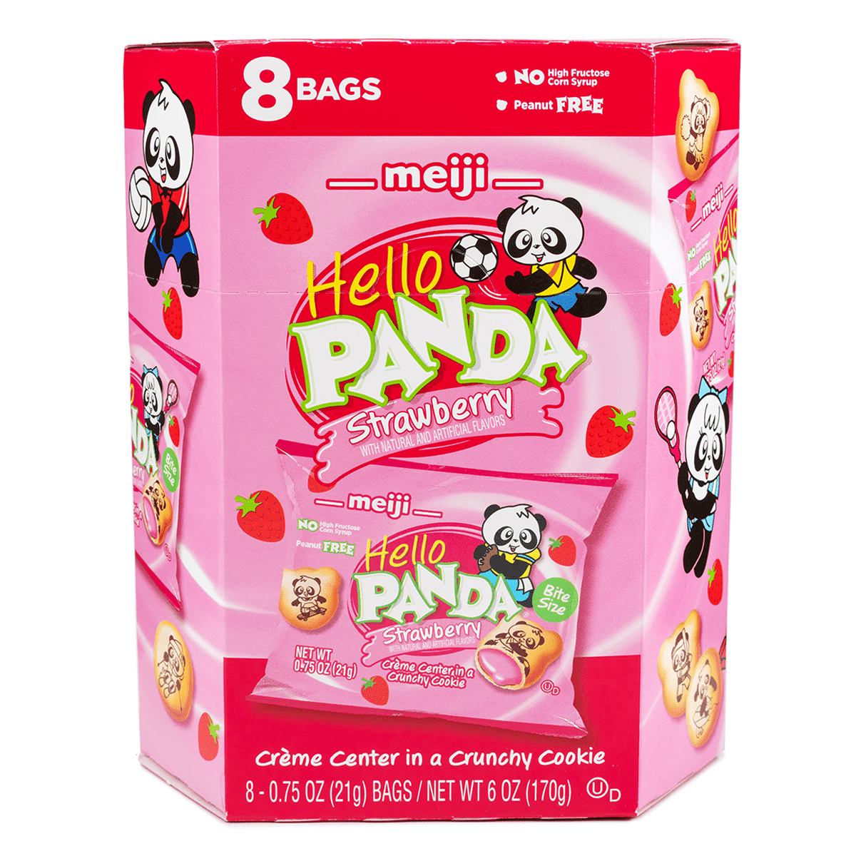 Meiji Hello Panda Cookies, Strawberry Filling 6 oz