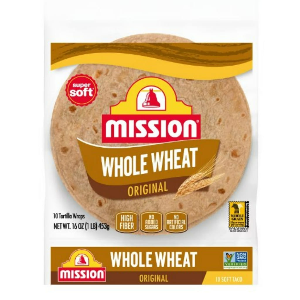 Mission Tortilla Wraps Whole Wheat 1.6 oz*10 each