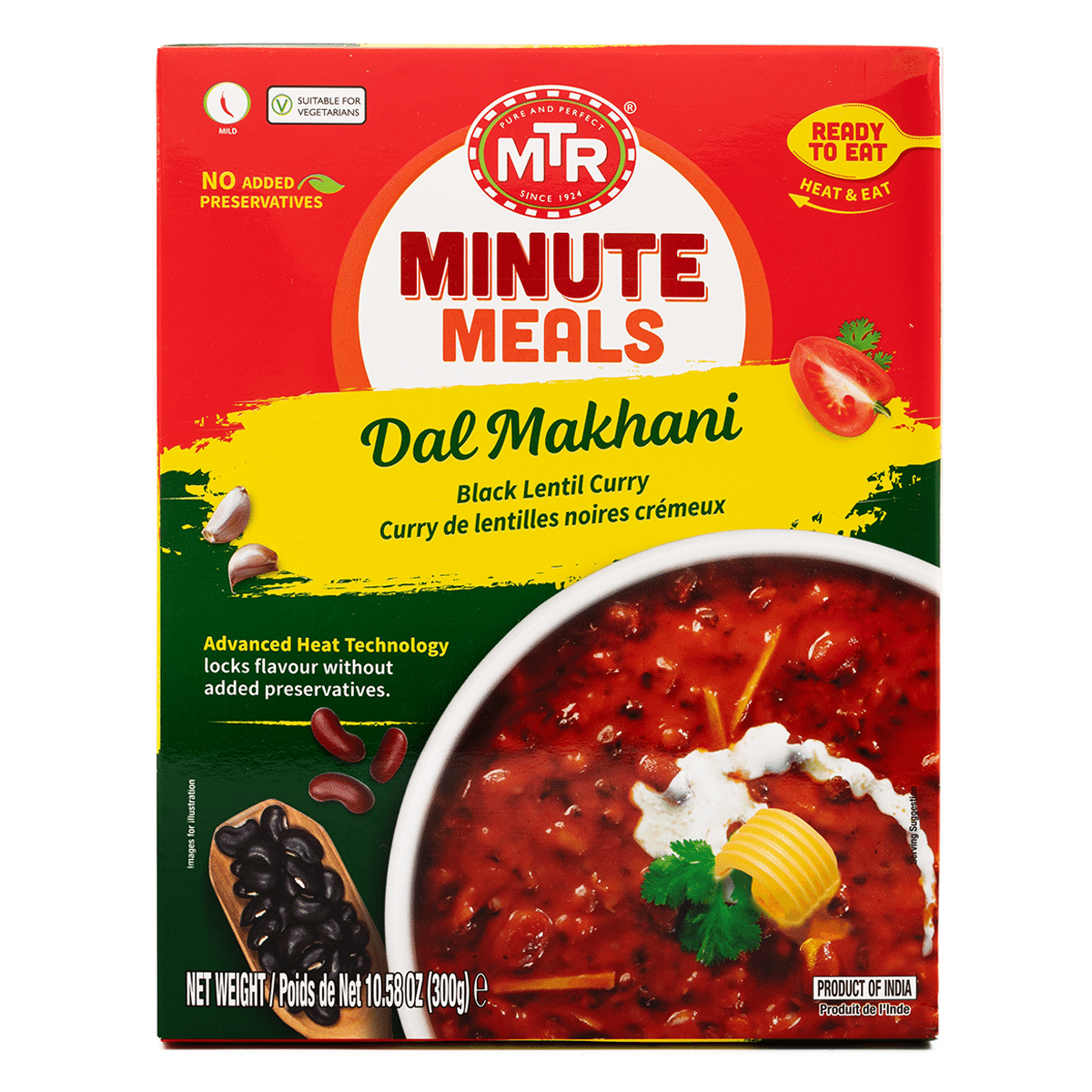 Cà Ri Đậu Lăng Đen MTR (Đã Chế Biến) 10.5 oz*20 pack