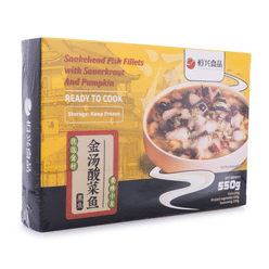 Evergreen Food Snakehead Fish Fillets with Sauerkraut and Pumpkin 550 g