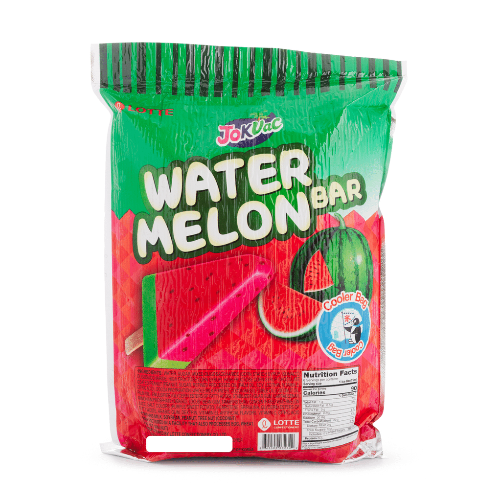 Lotte Watermelon Ice Bar 6ct 1 box