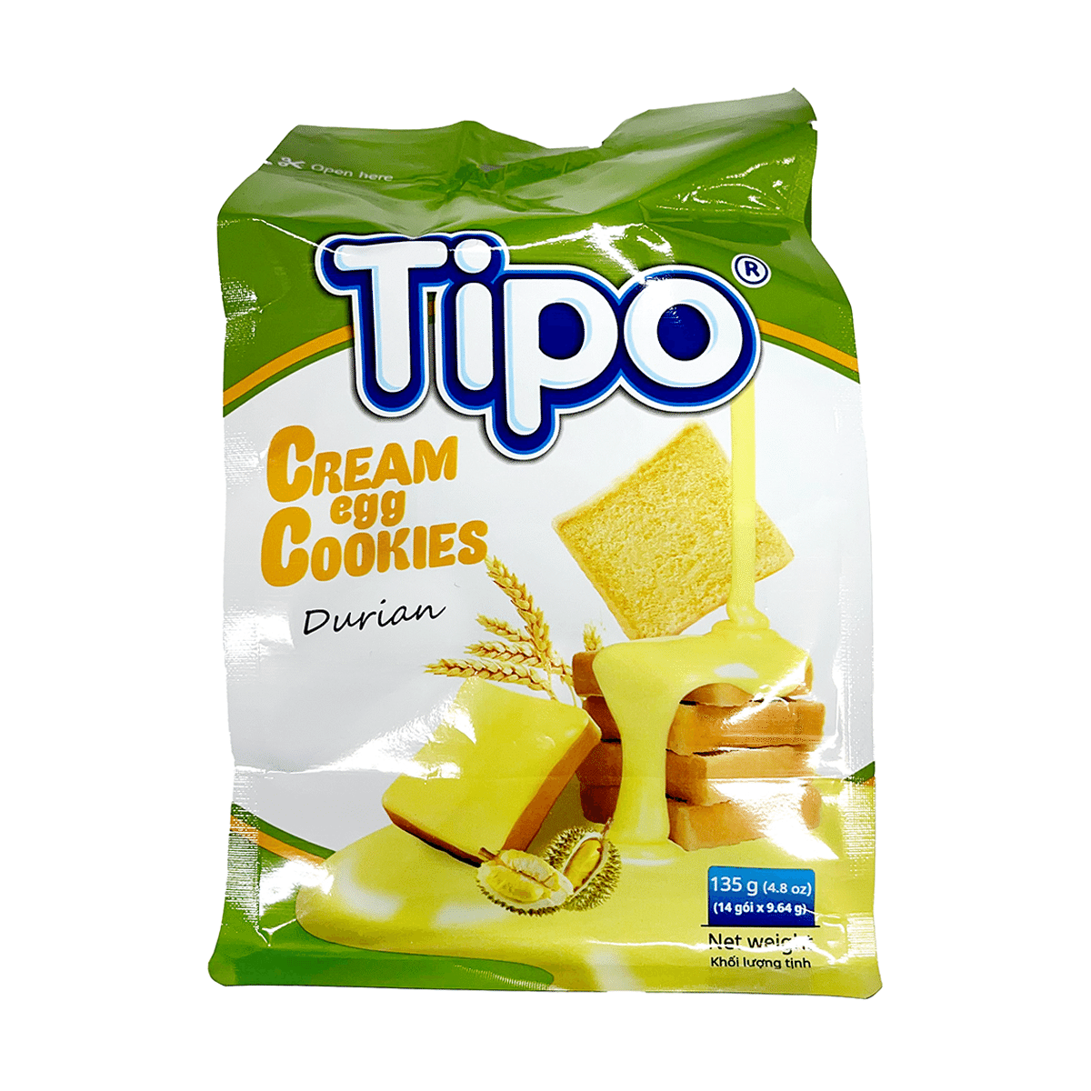Bánh Trứng Nướng Vị Sầu Riêng Tipo 4.8 oz