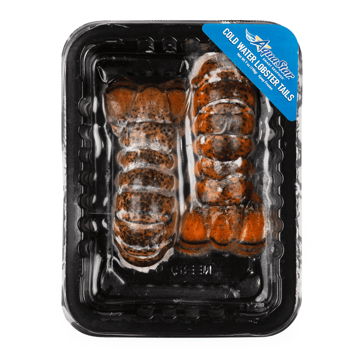 Caudas de Lagosta do Atlântico Norte Pescadas na Natureza, Congeladas 7 oz