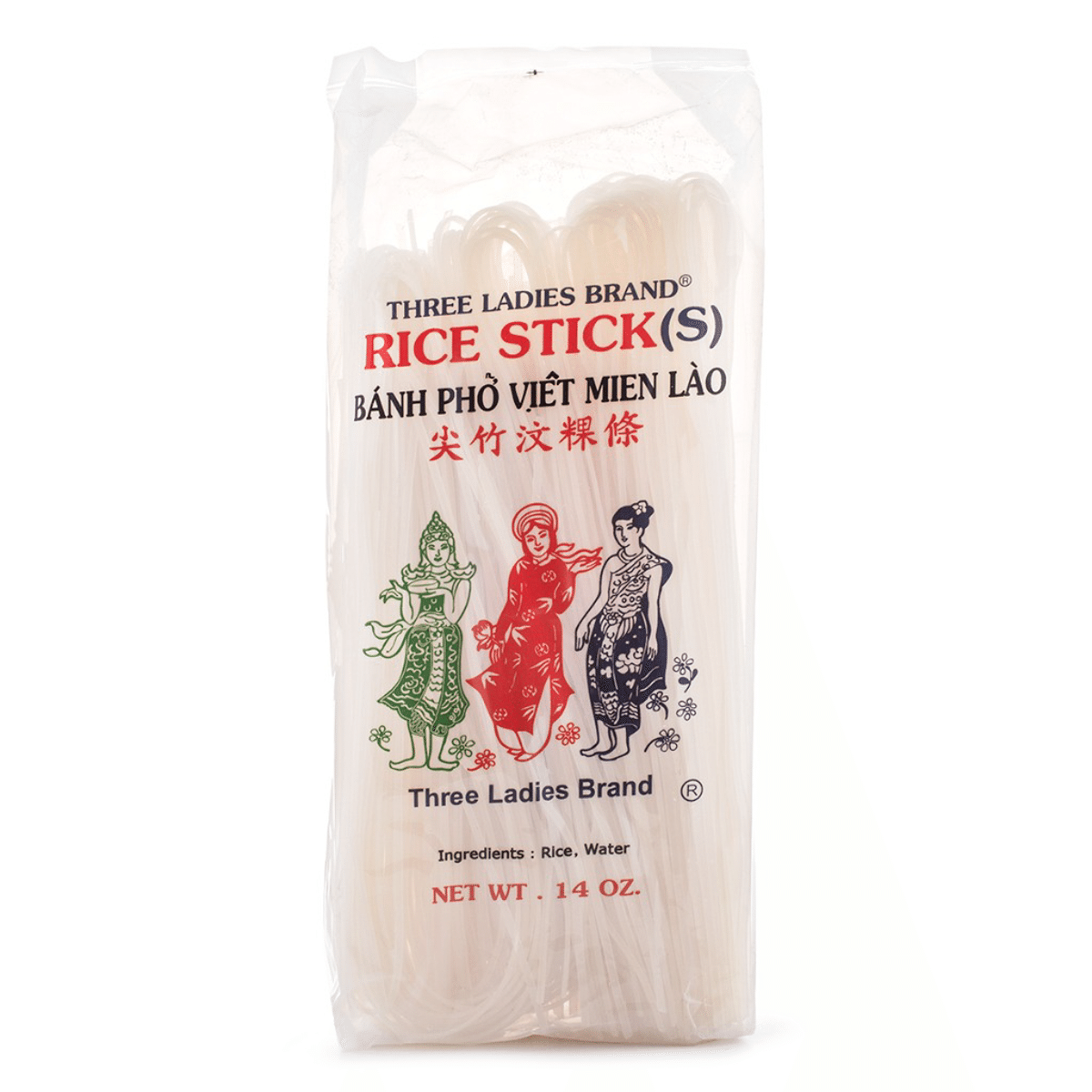 Three Ladies Rice Stick Banh Pho Viet Mien Luo 14 oz