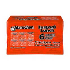 MARUCHAN Instant Lunch, Ramen Noodle Soup Cup, Chicken Flavor 2.25 온스*6 팩