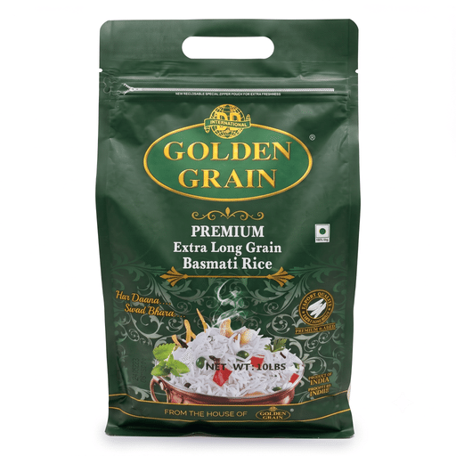 Golden Grain 프리미엄 엑스트라 롱그레인 바스마티 쌀 10 파운드