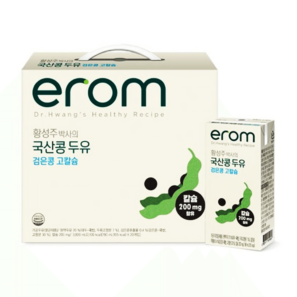 Erom Black Bean High Calcium Soy Milk 6.42 fl.oz*16 pack