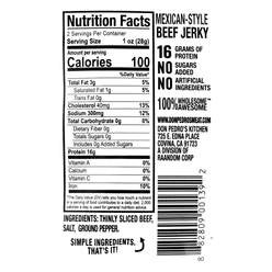 Don Pedro's Kitchen Cecina Jerkey Original 2 oz