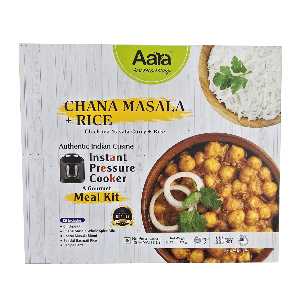 Aara 차나 마살라 & 라이스 밀키트 324 그램