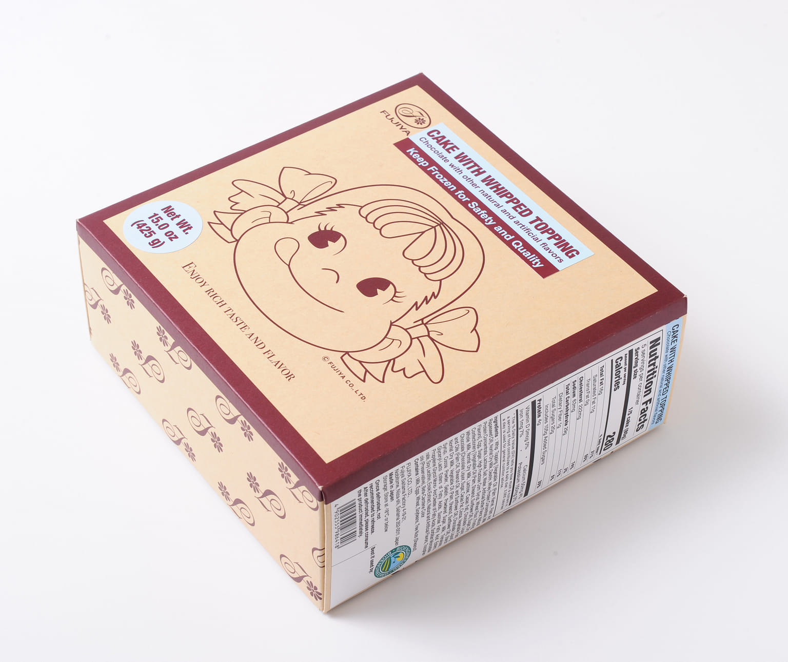 Fujiya Japanese Chocolate Cake with Whipped Topping 425 g