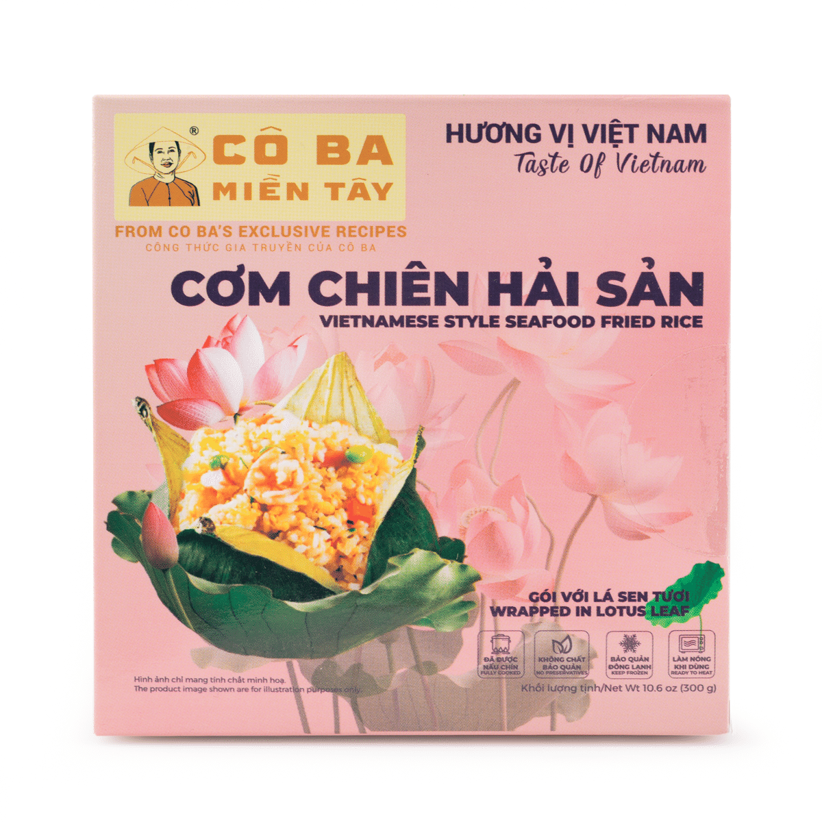 Cơm Chiên Hải Sản Cô Ba Miền Tây, Đông Lạnh 10.6 oz