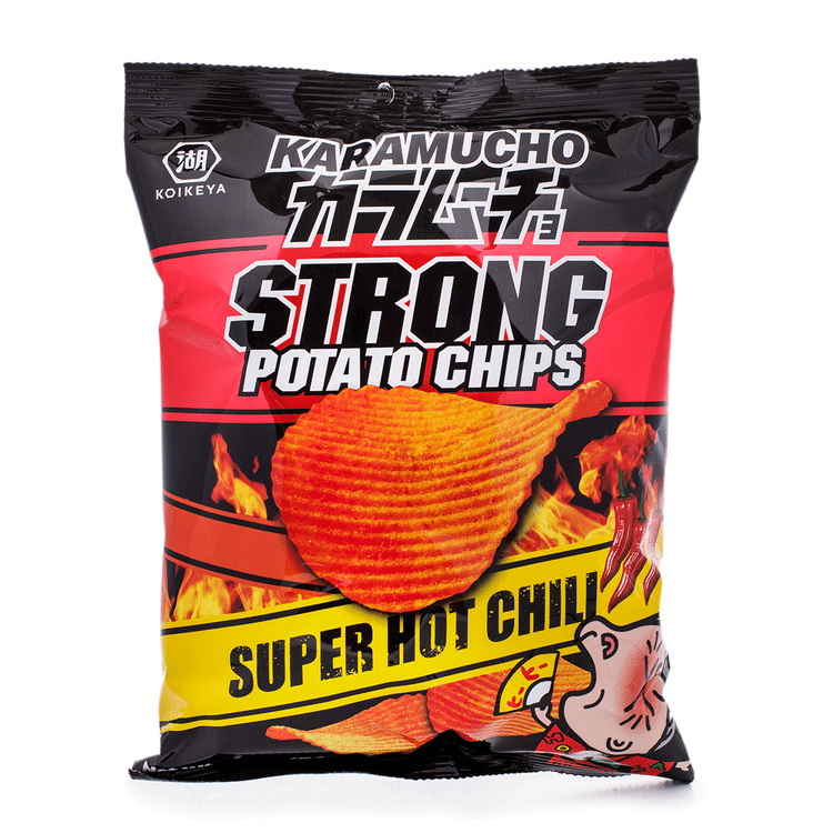 Get Koikeya Karamucho Strong Potato Chips Super Hot Chili 54 g