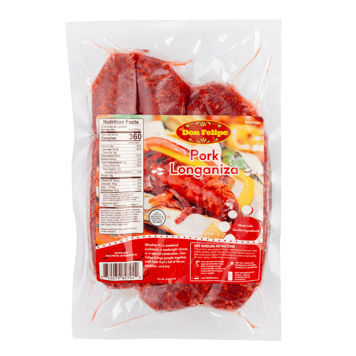 Don Felipe 猪肉朗格尼萨香肠 32 盎司