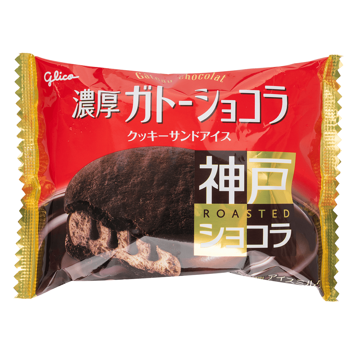 Glico Gateau Chocolate Cookie Sandwich Ice Cream, Frozen 81 ml