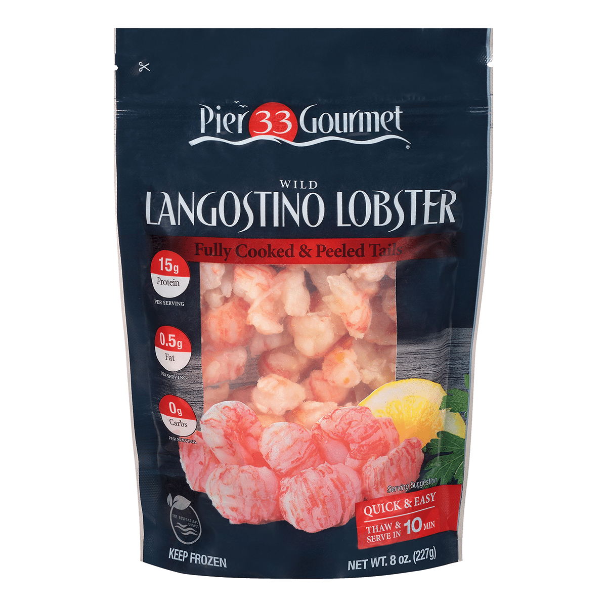 Pier 33 Gourmet Wild Langostino Lobster Tail Meat 8 oz