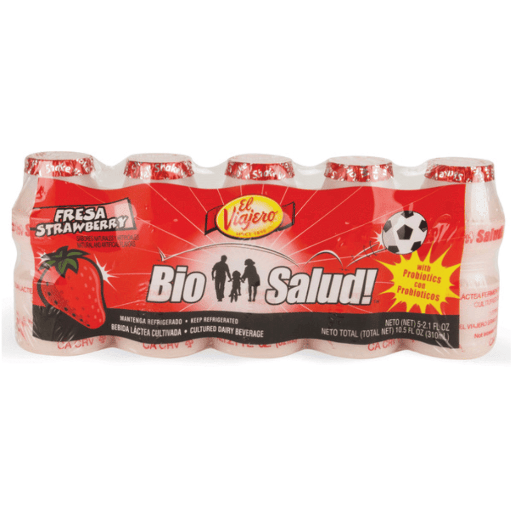 El Viajero Bio Salud! 딸기 발효유 음료 2.1 온스*5 팩