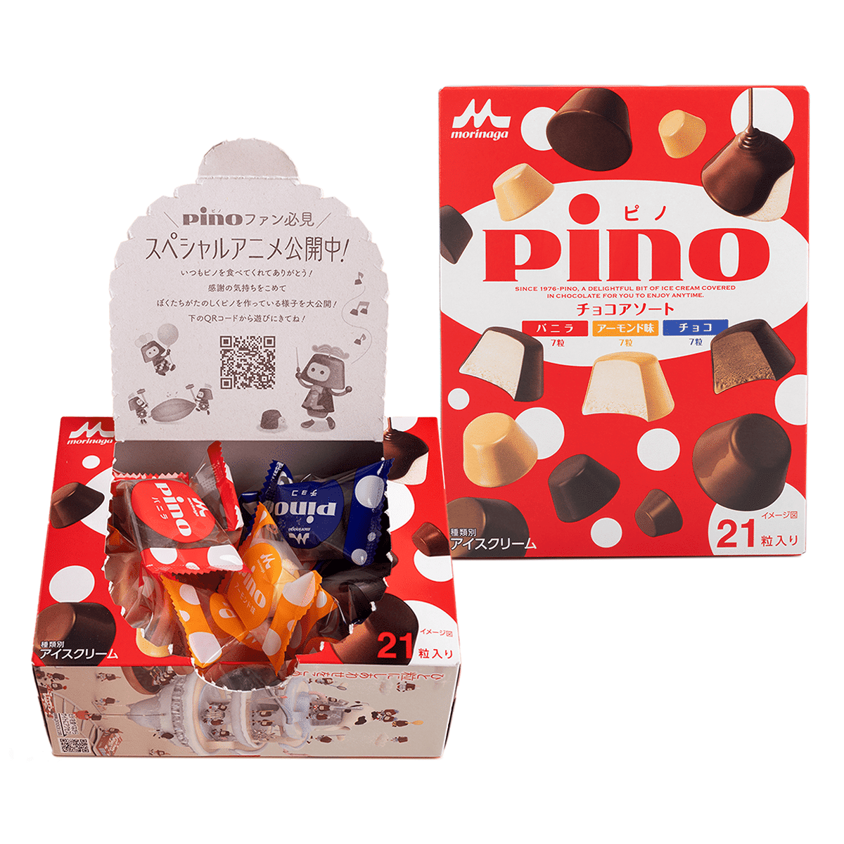Helado surtido con chocolate Morinaga Pino 210 mililitro(s)