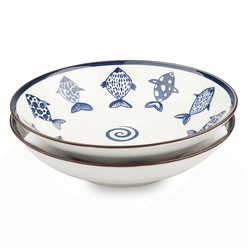 Japanese 8-inch plate/Land of Fish and Rice/20 * 20 * 5CM 1 케이스