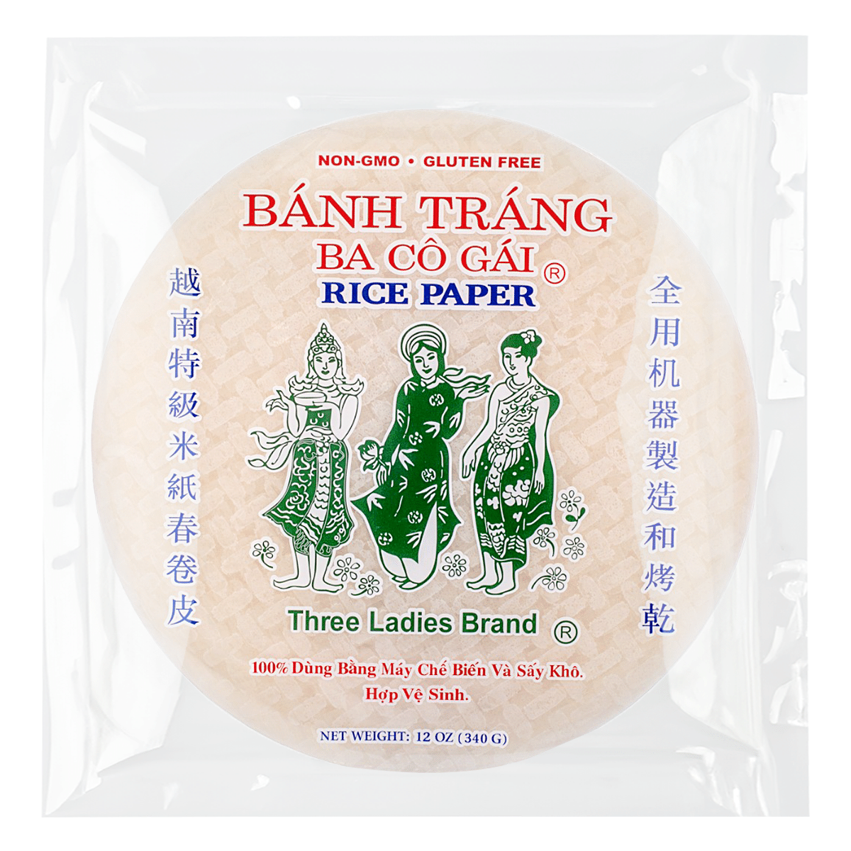 Three Ladies Brand Rice Paper 25cm 12 oz