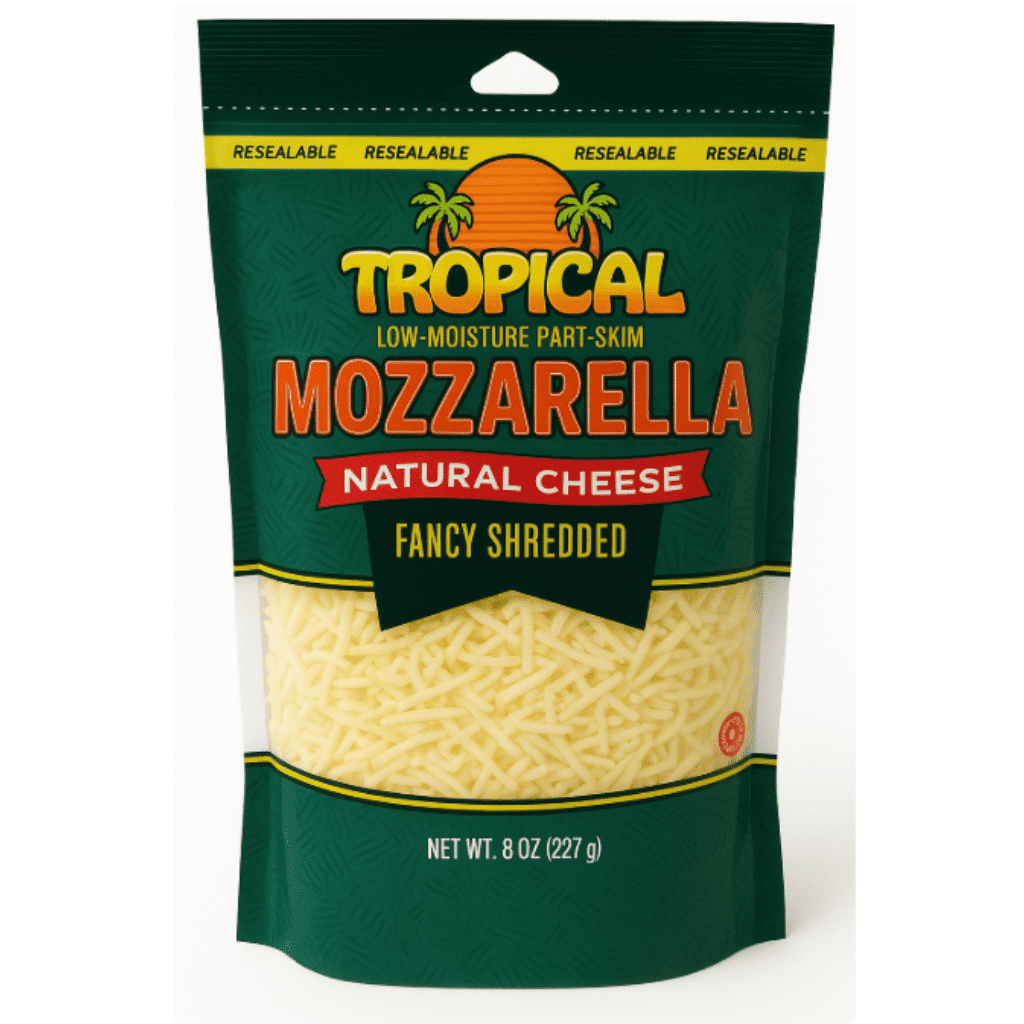 Tropical Cheese Part-Skim Mozzarella Shredded Natural Cheese 8 oz